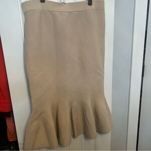 Eva Mendez Bodycon Elegant Tan Flared Women's Skirt